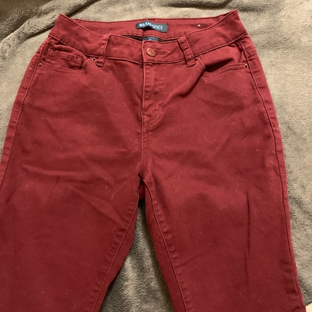 Blue Spice Burgundy/Red Jeans